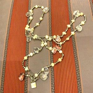 SNO Sweden pearls and crystals necklace